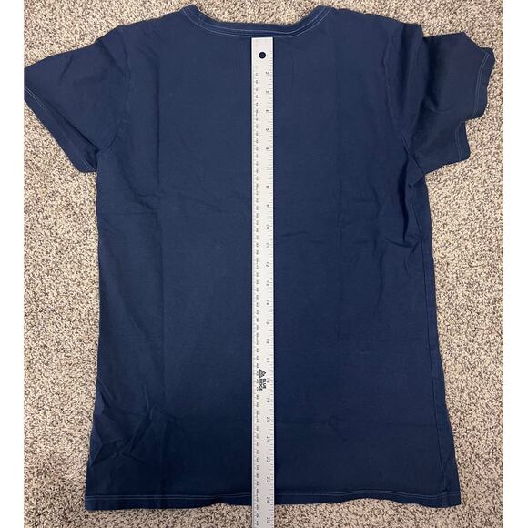 Life is Good Womens M Vintage Leisure Outdoors Funny Wine Graphic Navy Blue Tee - Picture 9 of 9